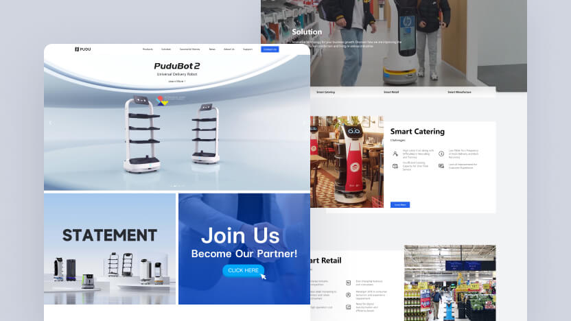 PUDU Top AI Robotics Web Design