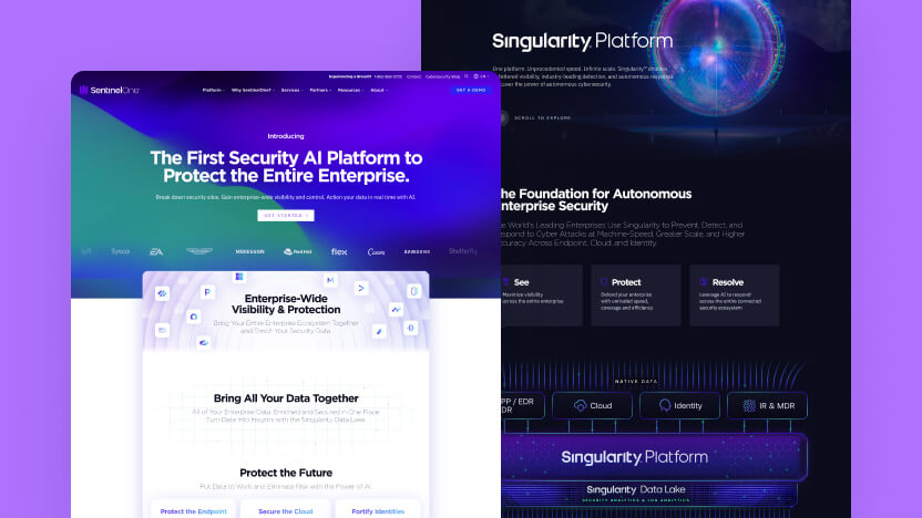 SentinelOne Top AI Cybersecurity Web Design