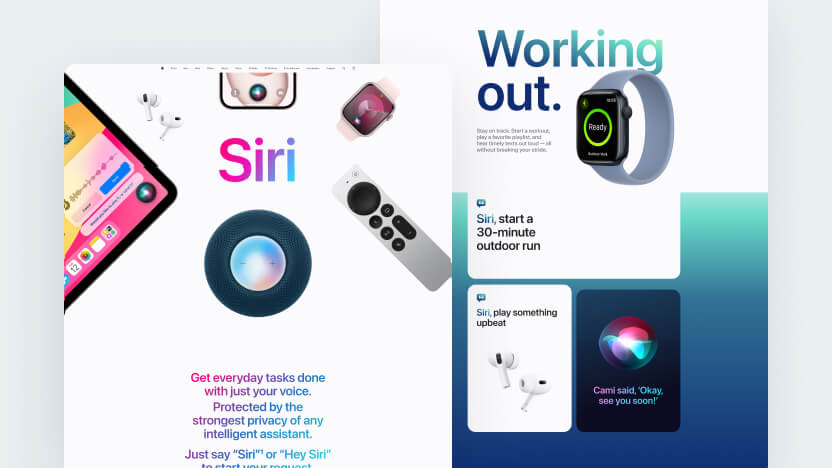 Siri Top AI Virtual Assistants Web Design