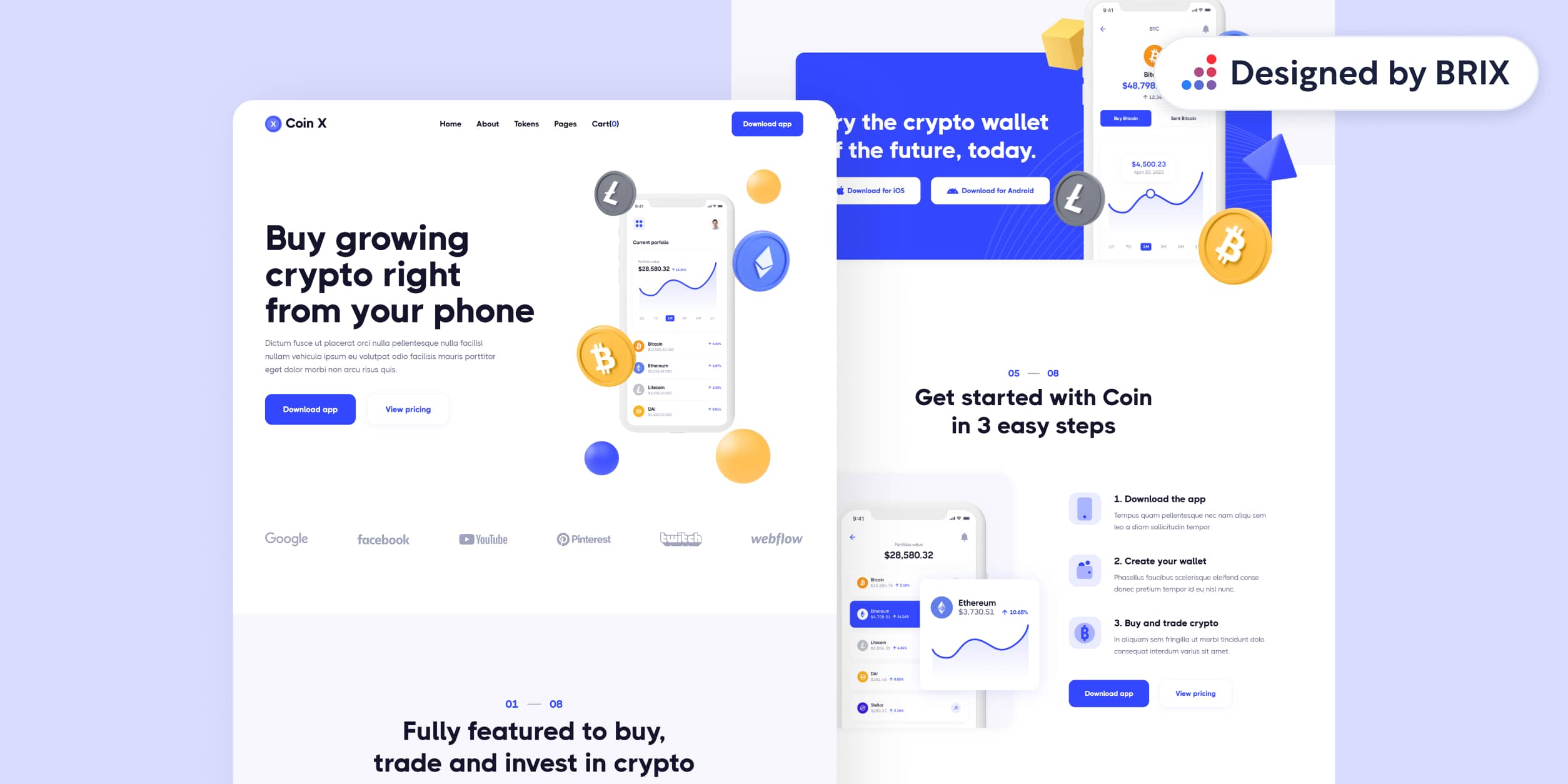 Coin - Crypto App Website Design Inspiration