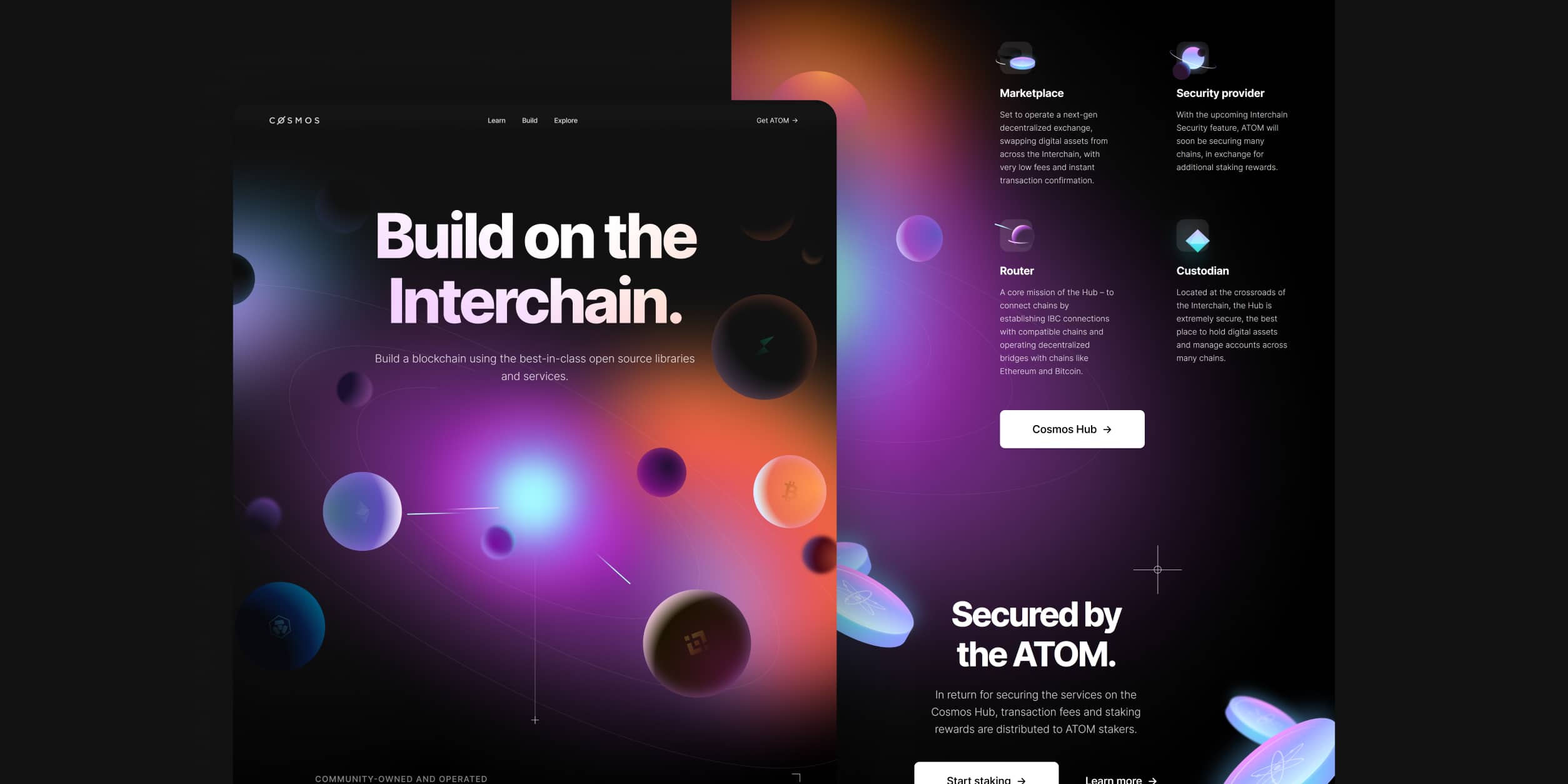 Cosmos - Crypto Network Website Design Inspiration
