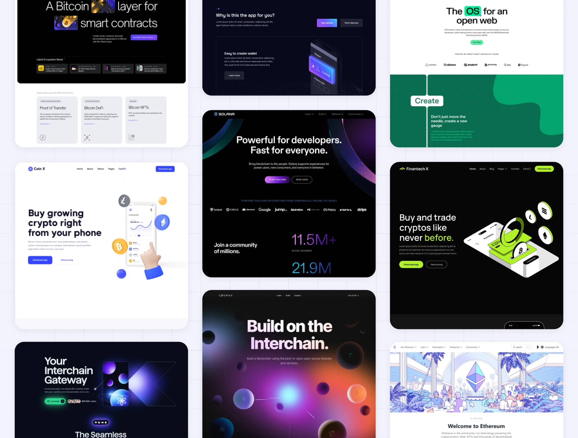 Crypto Website Inspiration