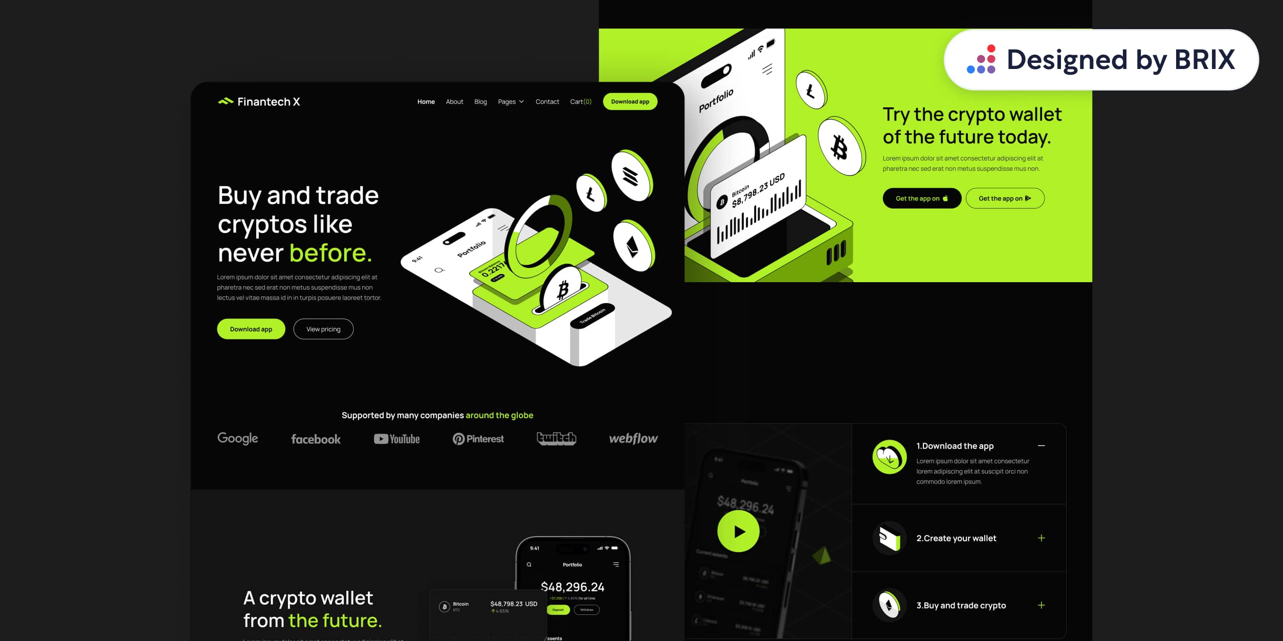 Finantech - Crypto Finance Website Design Inspiration