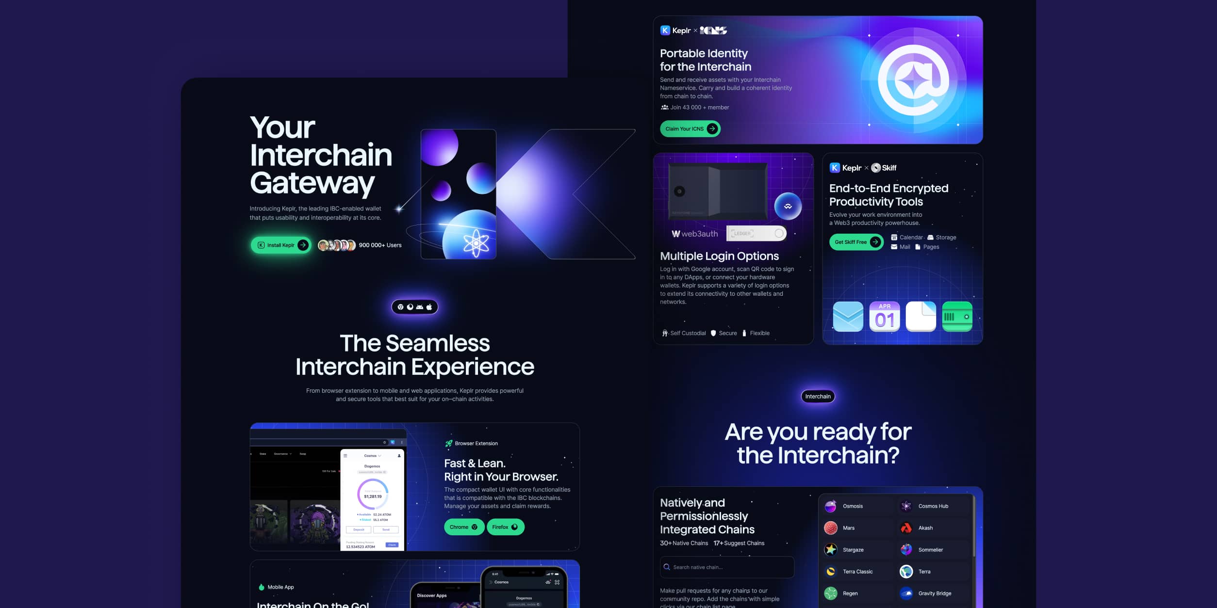 Keplr Wallet - Crypto Wallet Website Design Inspiration