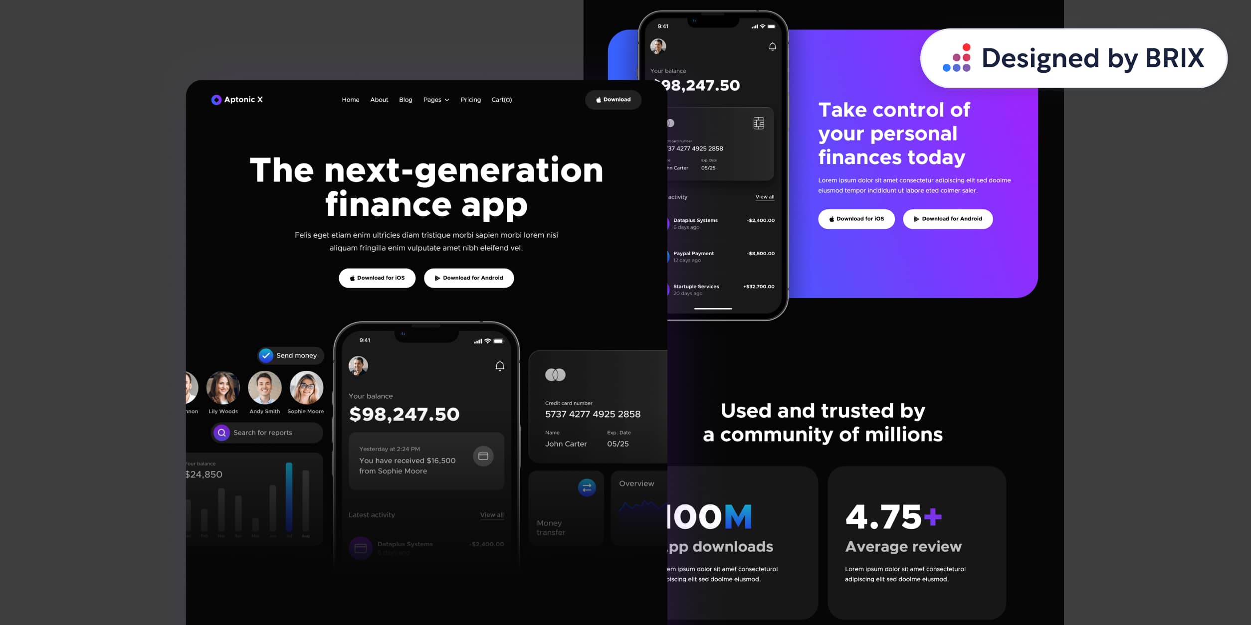 Aptonic - Fintech Mobile App Design Inspiration