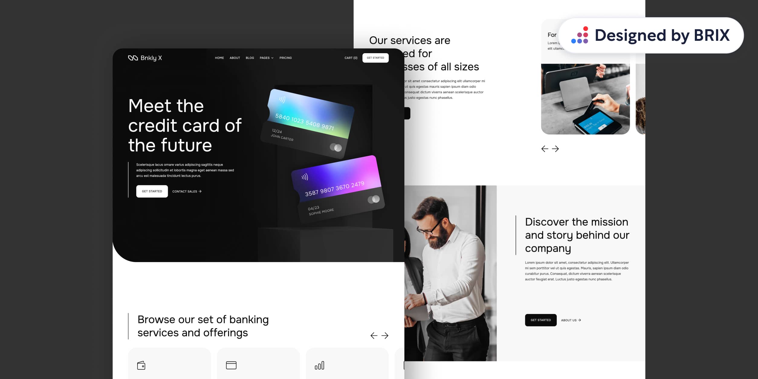 Bnkly - Finance Web Design Inspiration