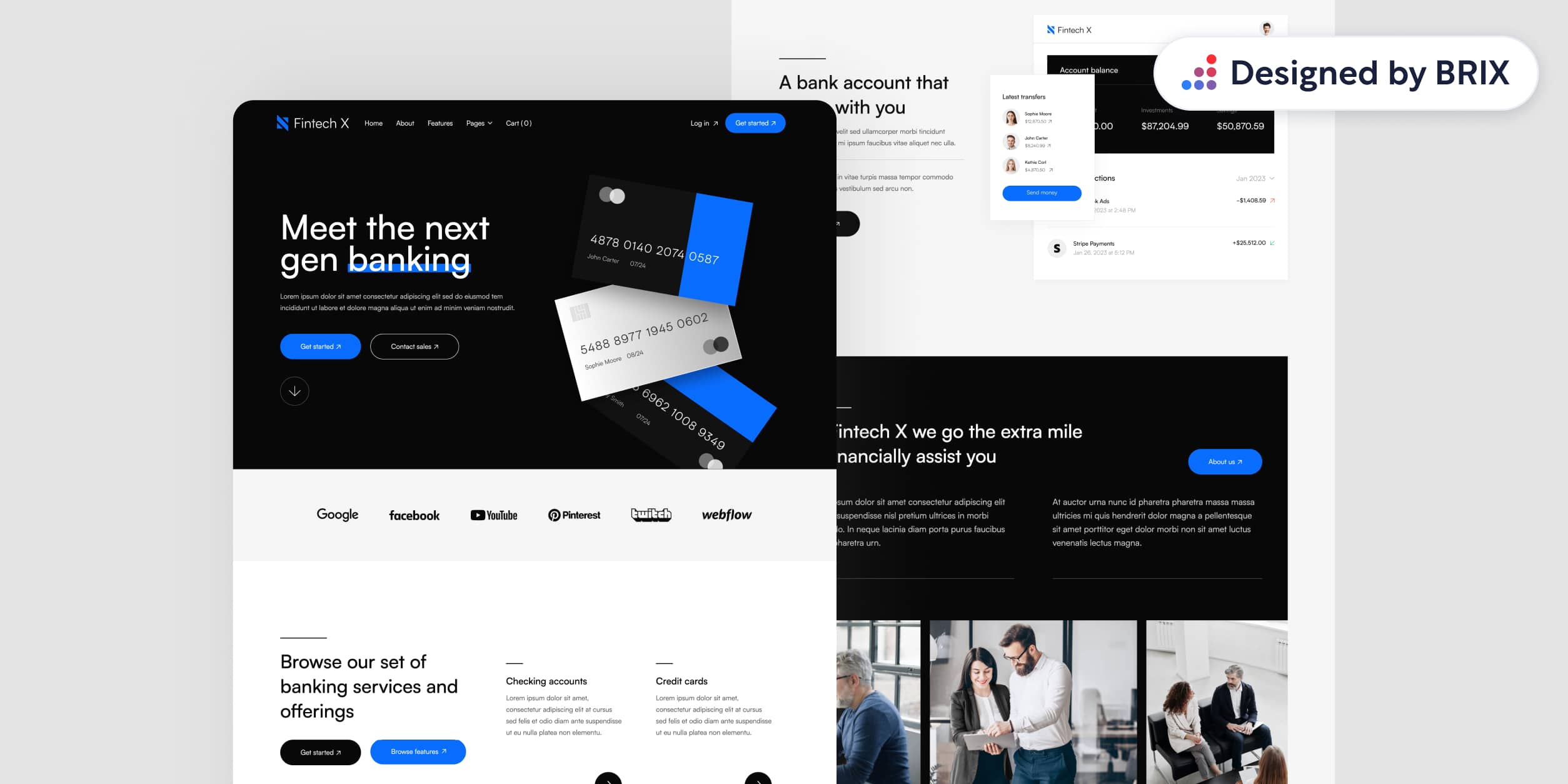 Fintech - Digital Finance Bank Design Inspiration