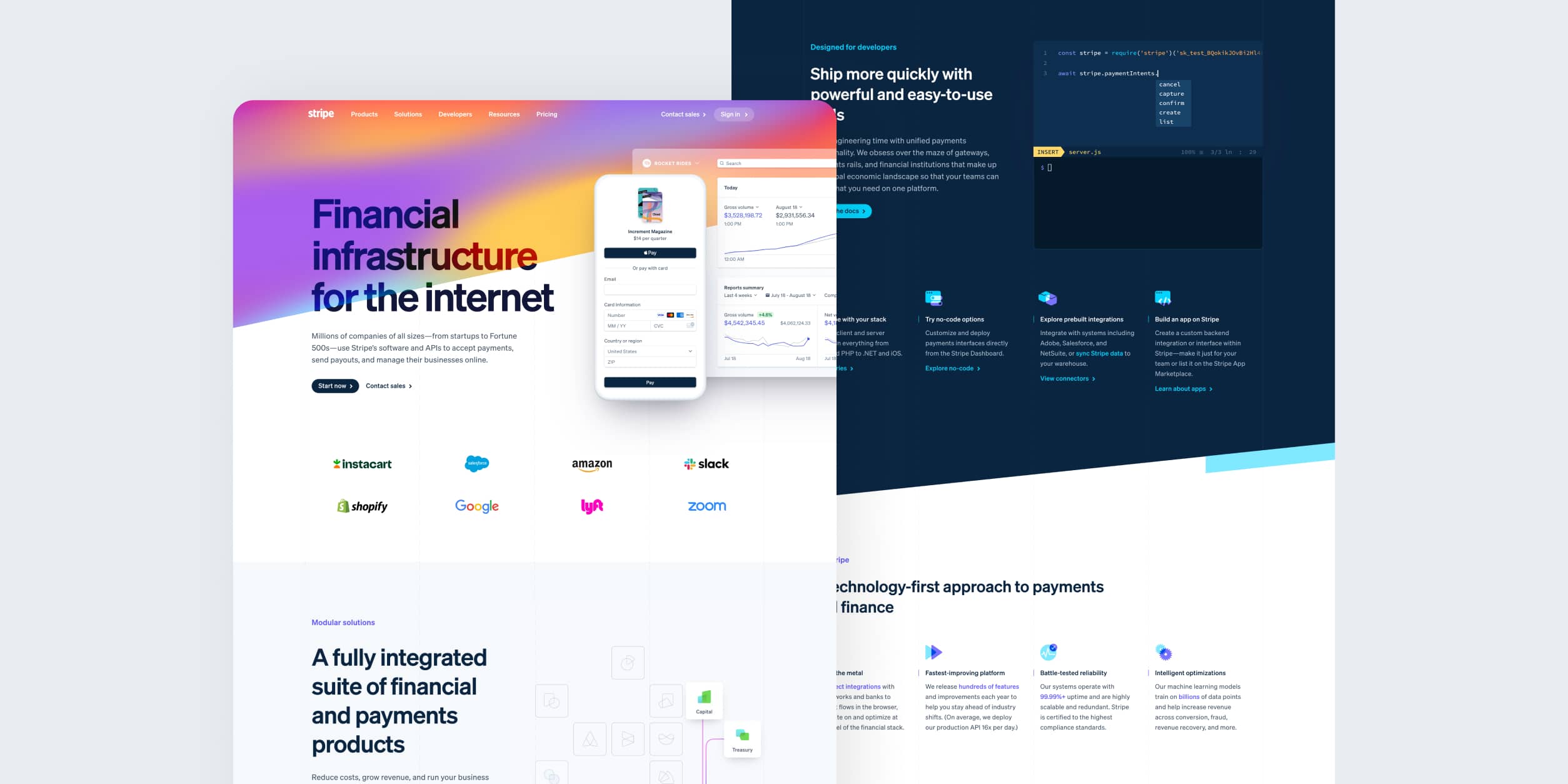 Stripe - Fintech Website Design Inspiration
