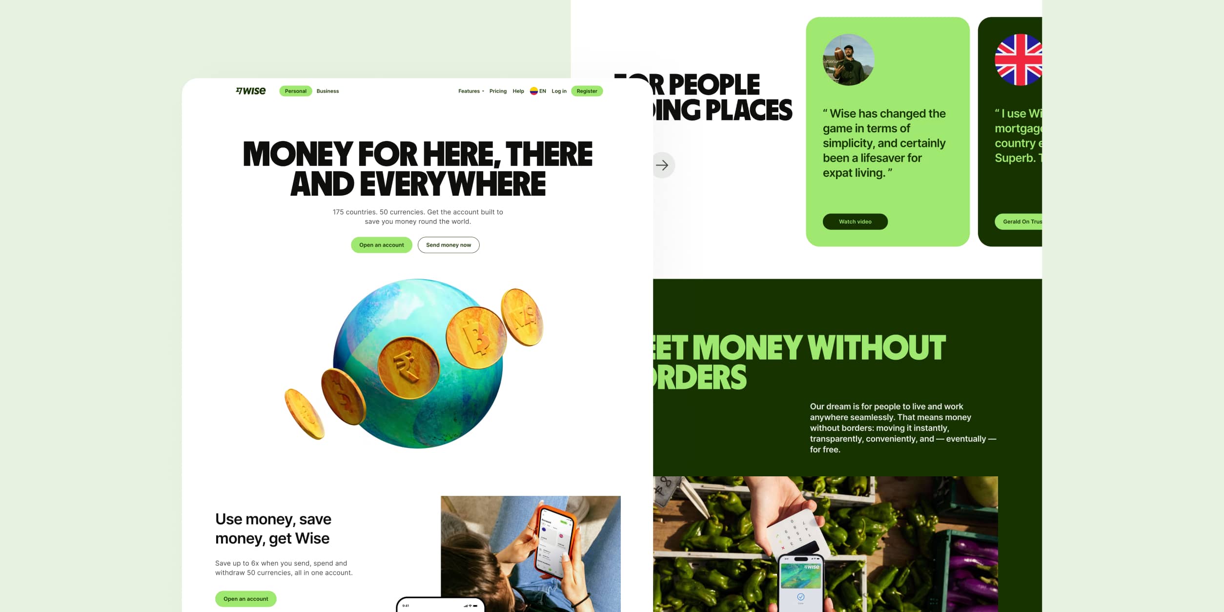 Wise - Finance Platform Design Inspiration
