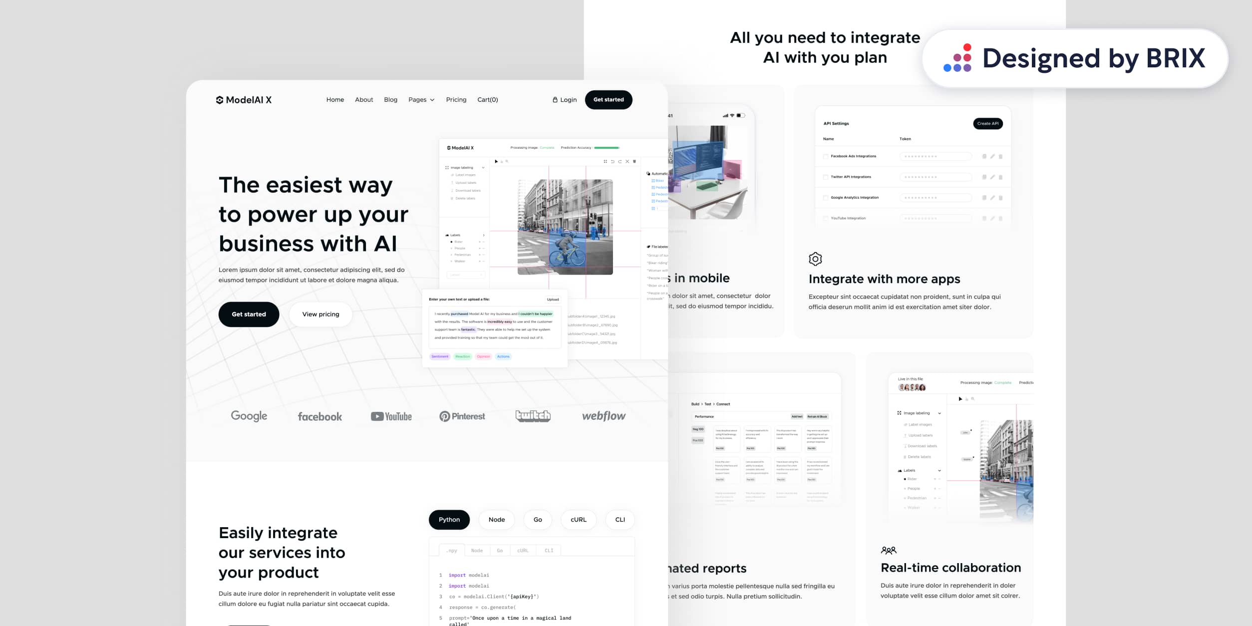ModelAI - Machine Learning Dashboard Website Design Inspiration