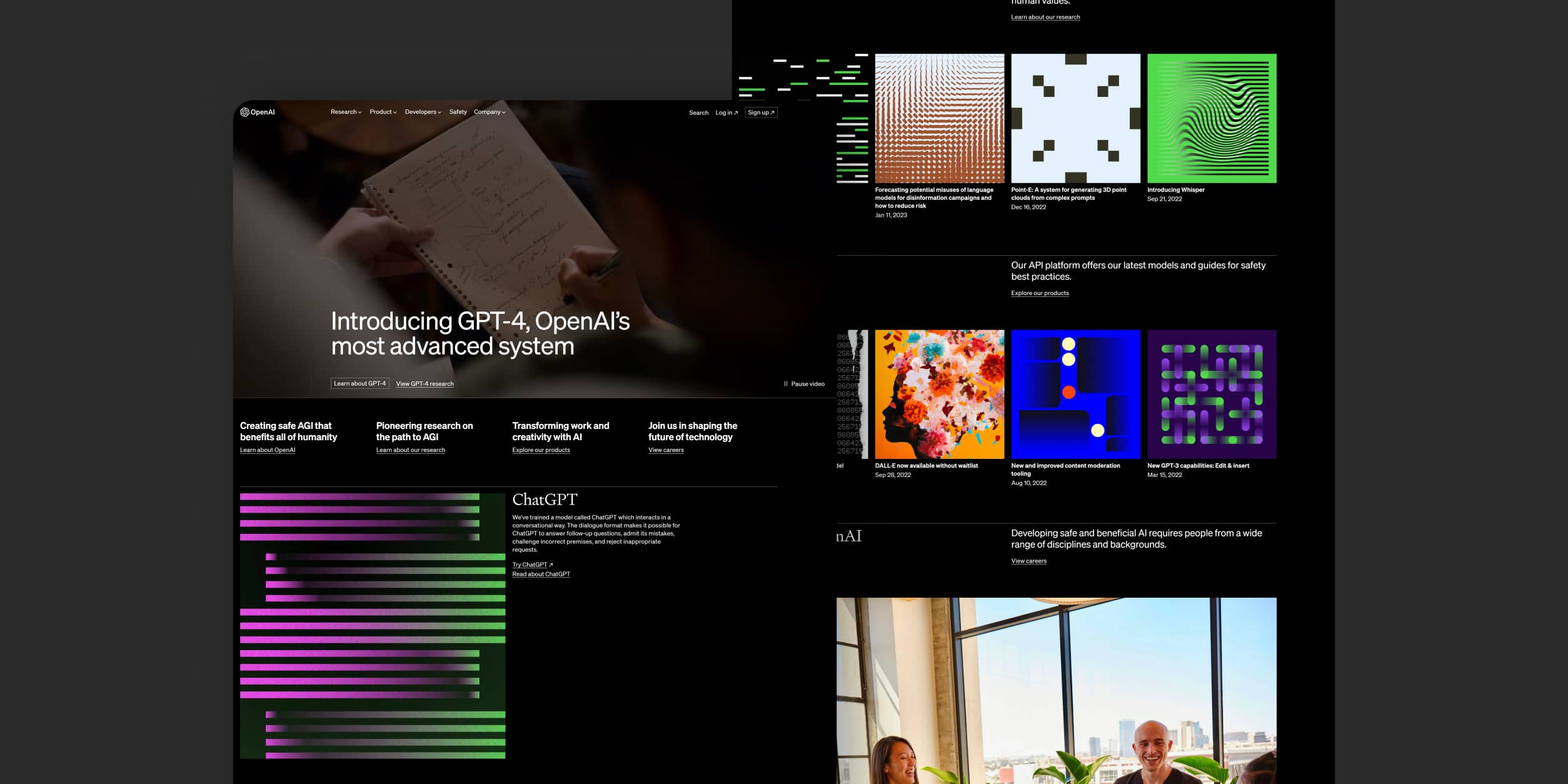 Open AI - Machine Learning Web App Design Inspiration