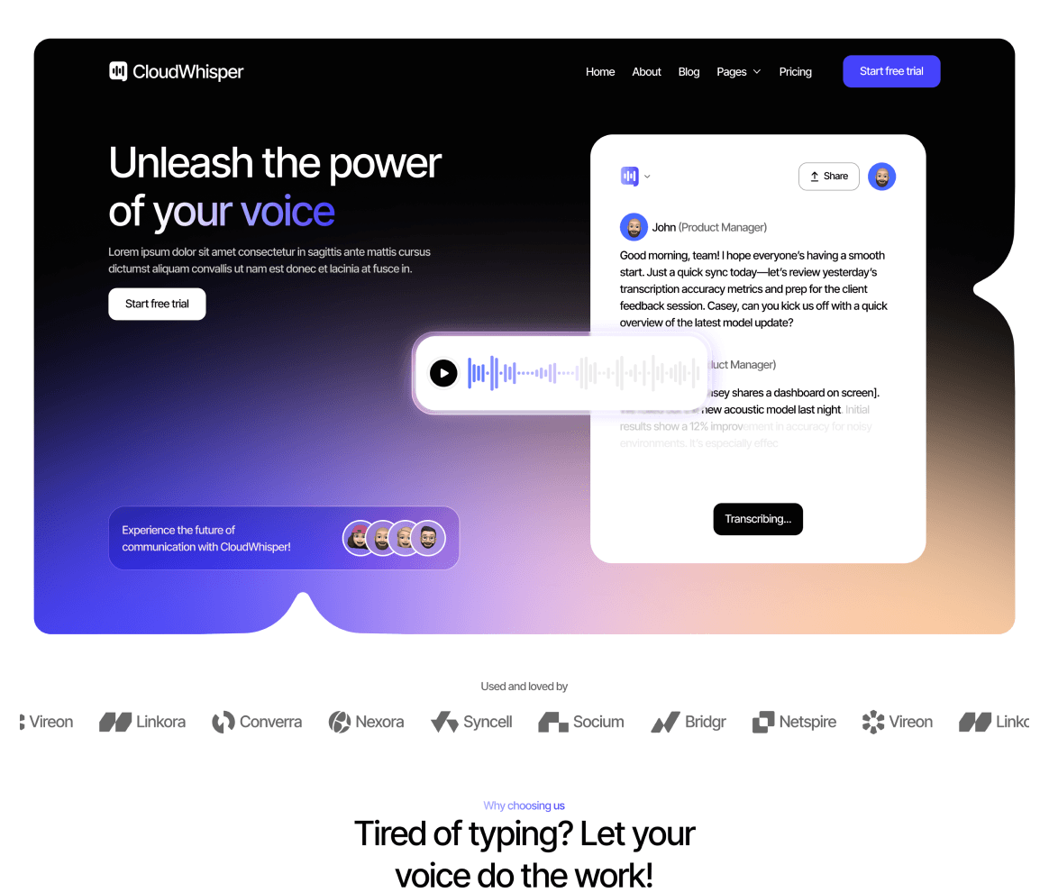 CloudWhisper Project SaaS UI/UX Design Agency