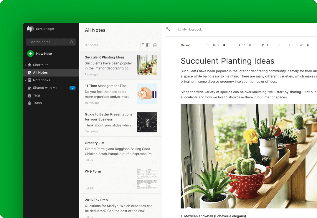 Evernote SaaS Product Design