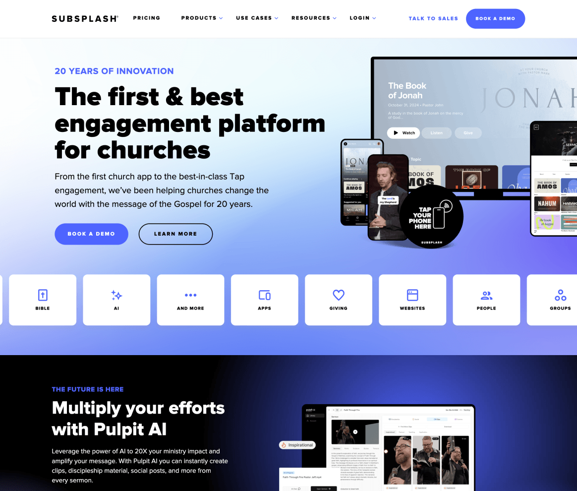 Subsplash Project SaaS UI/UX Design Agency