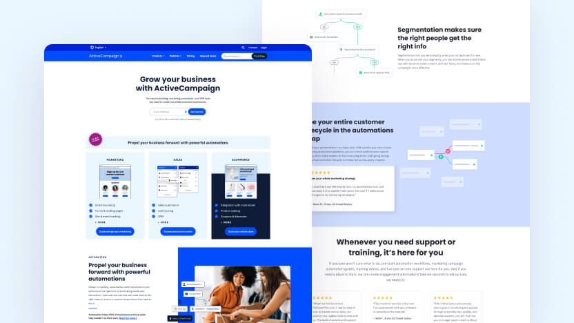 ActiveCampaign Top SaaS Email Marketing Web Design