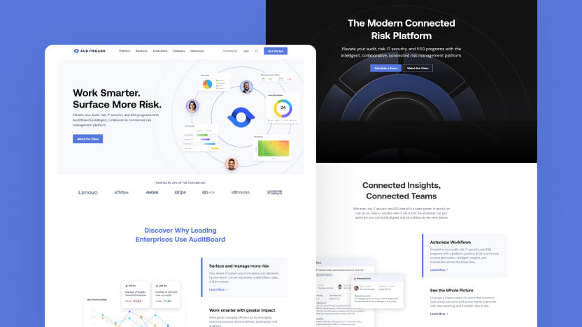 AuditBoard Top SaaS Compliance Sofware Web Design