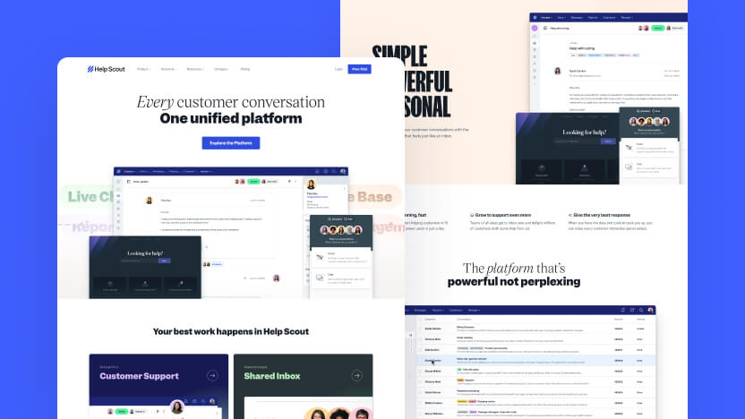 Help Scout Top SaaS Customer Support Web Design