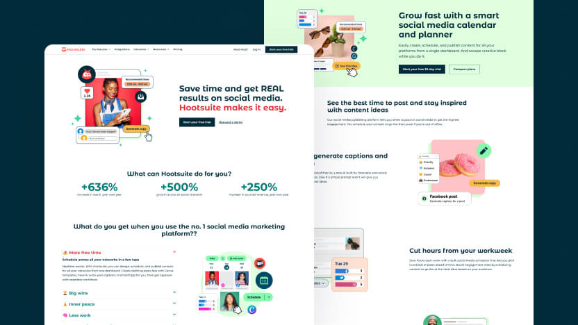 Hootsuite Top SaaS Content Management Web Design