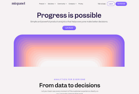 Mixpanel Top Saas Analytics Web Design