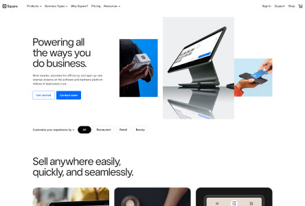 Square Top SaaS Ecommerce Web Design