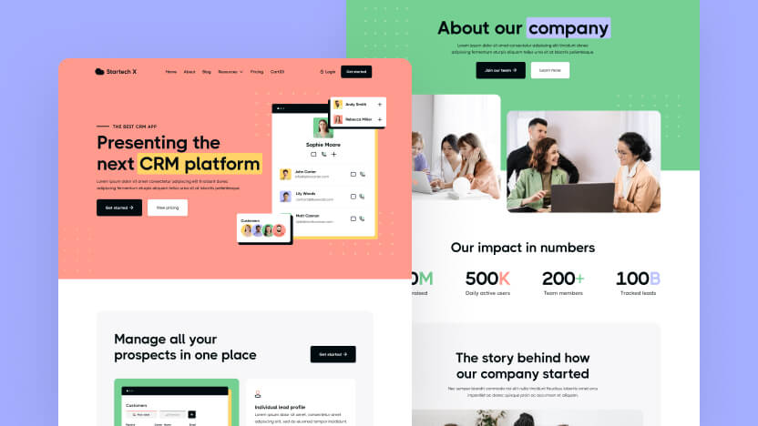 Startech X Top SaaS CRM Web Design