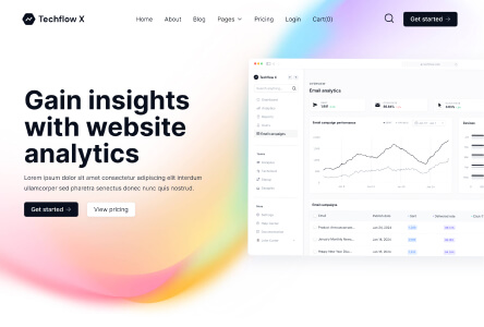 Techflow X Top Saas Analytics Web Design