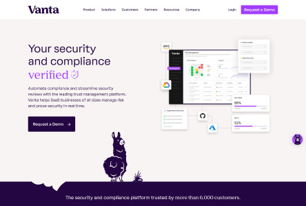 Vanta Top SaaS Compliance Sofware Web Design