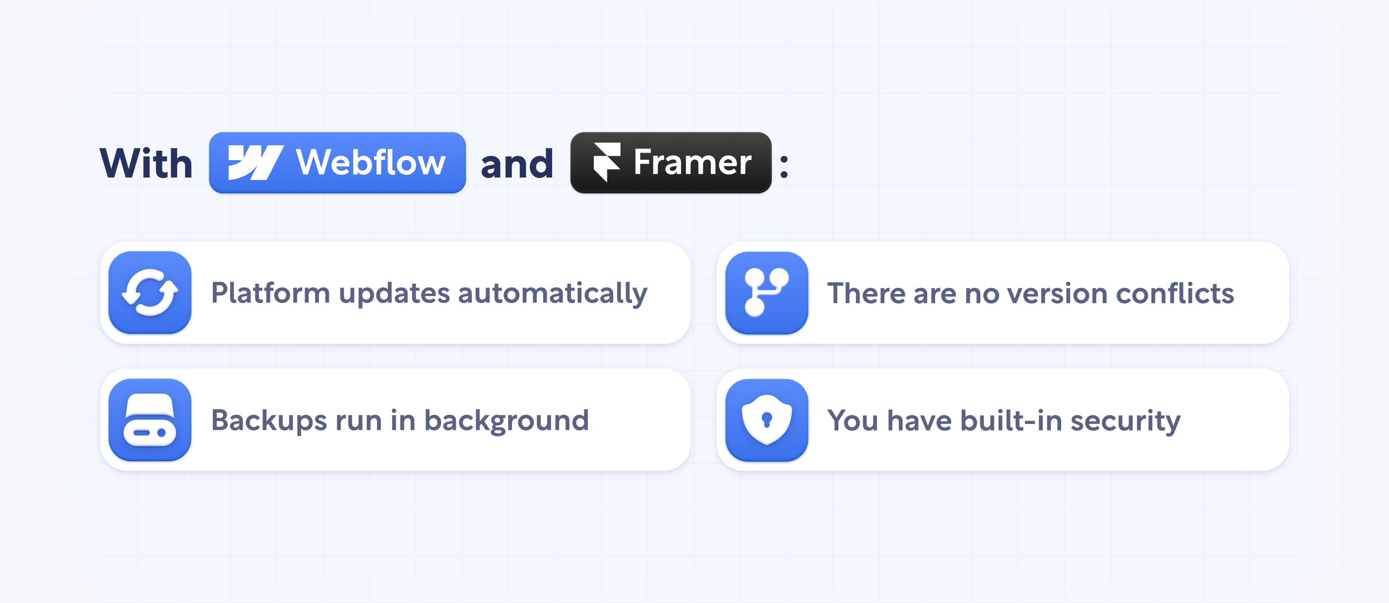 Maintenance required for Webflow and Framer CMS
