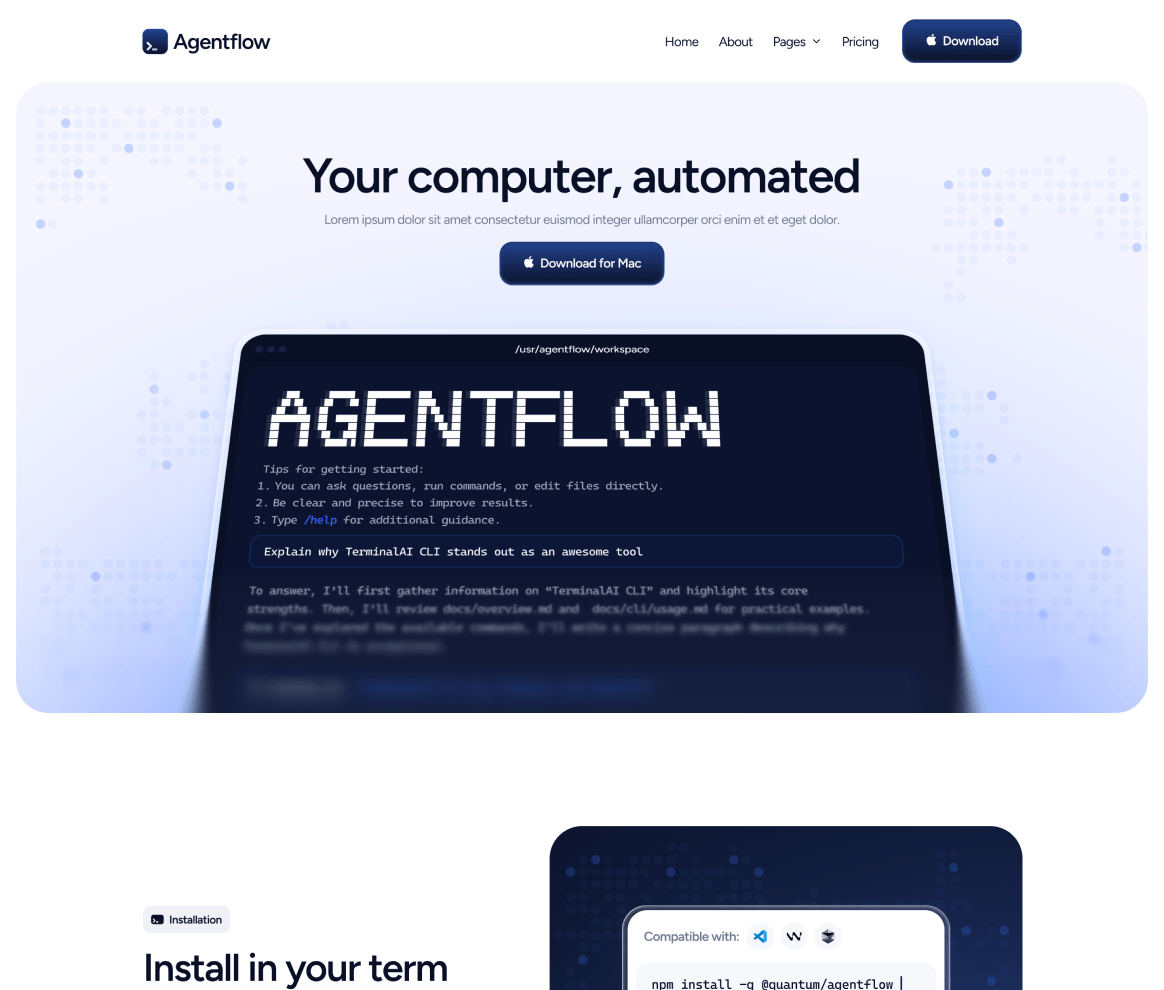 Agentflow Project - Webflow Agency