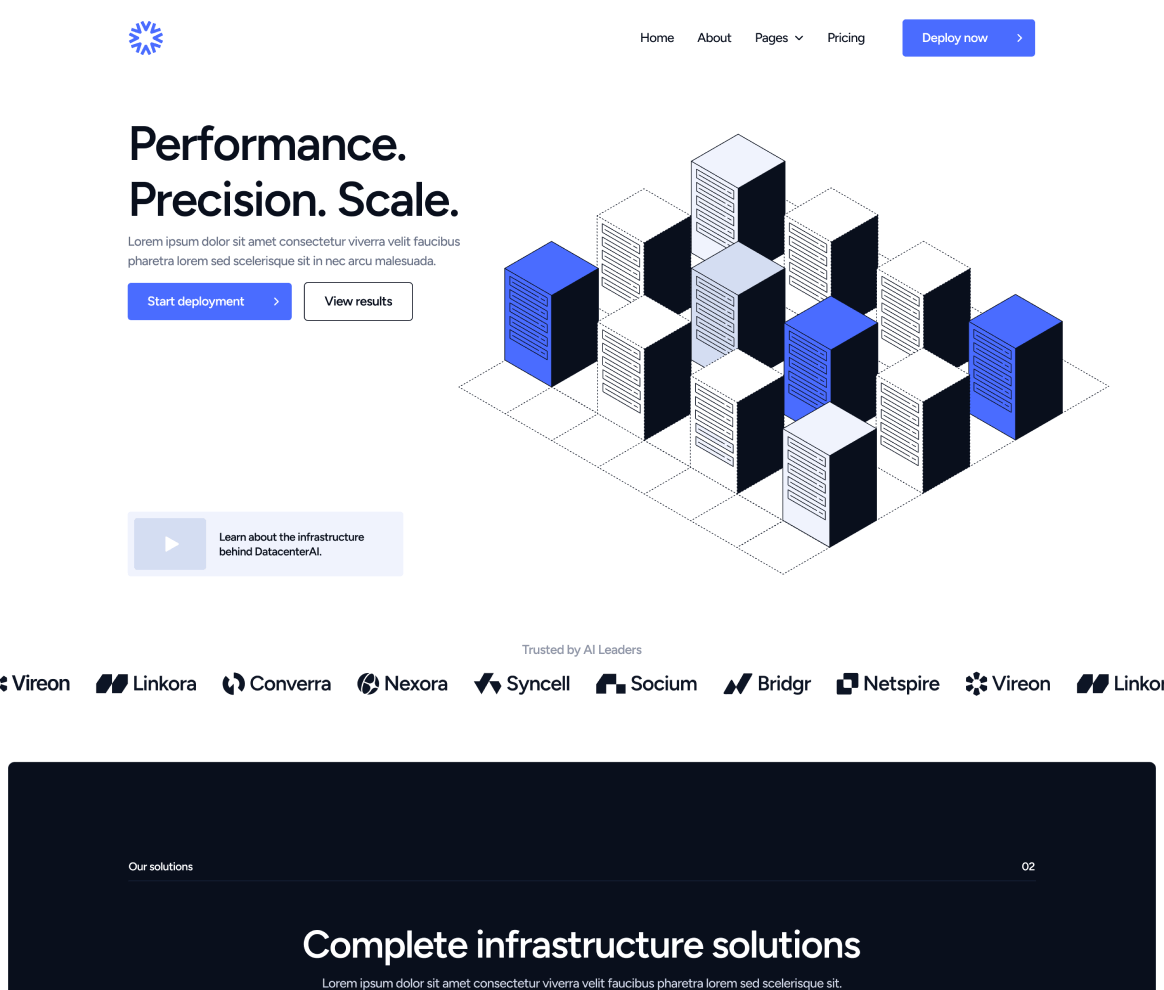 Datacenter Project - Webflow Agency